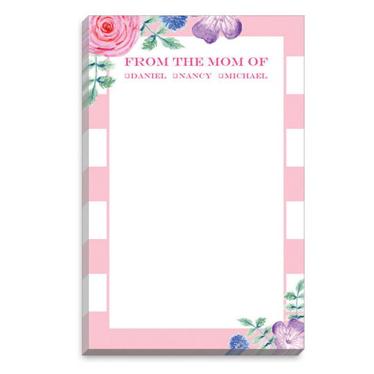 Pink Striped Floral Mommy Notepads